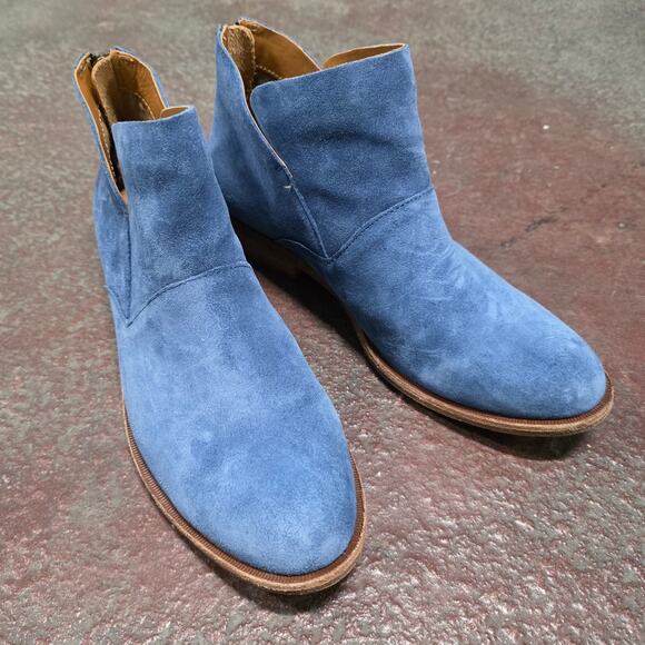 Kork-Ease Shoes - Kork Ease Easy Ryder Women Ankle Boots US 8 M blue suede bootie K53504 low heel